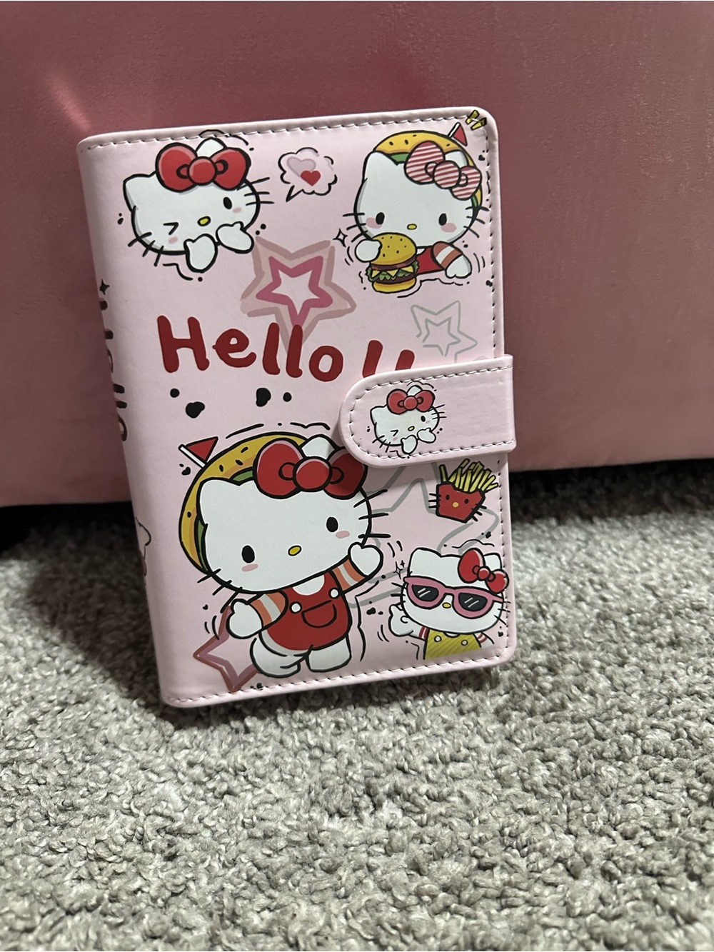 Hello Kitty Pink Binder with Snap
